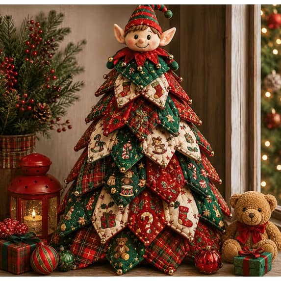 🔥Last Day 49% OFF - 🎃 DIY Halloween Quilted Fabric Tree Kit