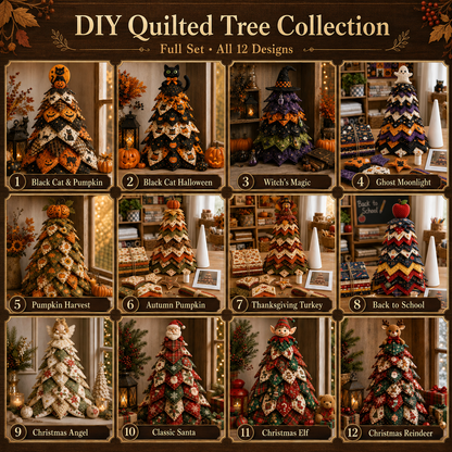 🔥Last Day 49% OFF - 🎃 DIY Halloween Quilted Fabric Tree Kit