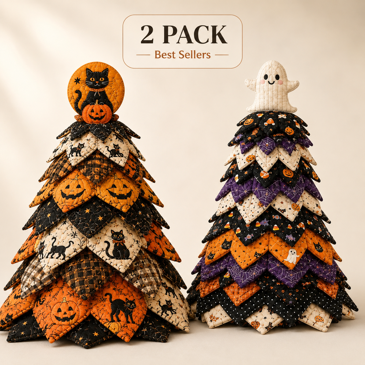 🔥Last Day 49% OFF - 🎃 DIY Halloween Quilted Fabric Tree Kit