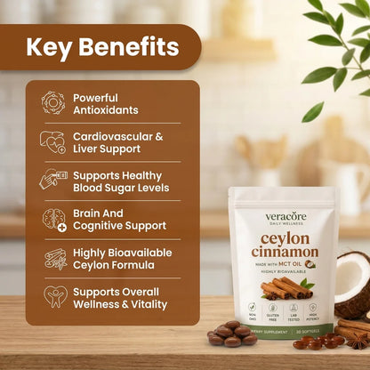Ceylon Cinnamon 7200MG Equivalent With MCT Oil