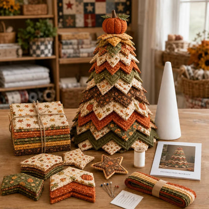 🔥Last Day 49% OFF - 🎃 DIY Halloween Quilted Fabric Tree Kit