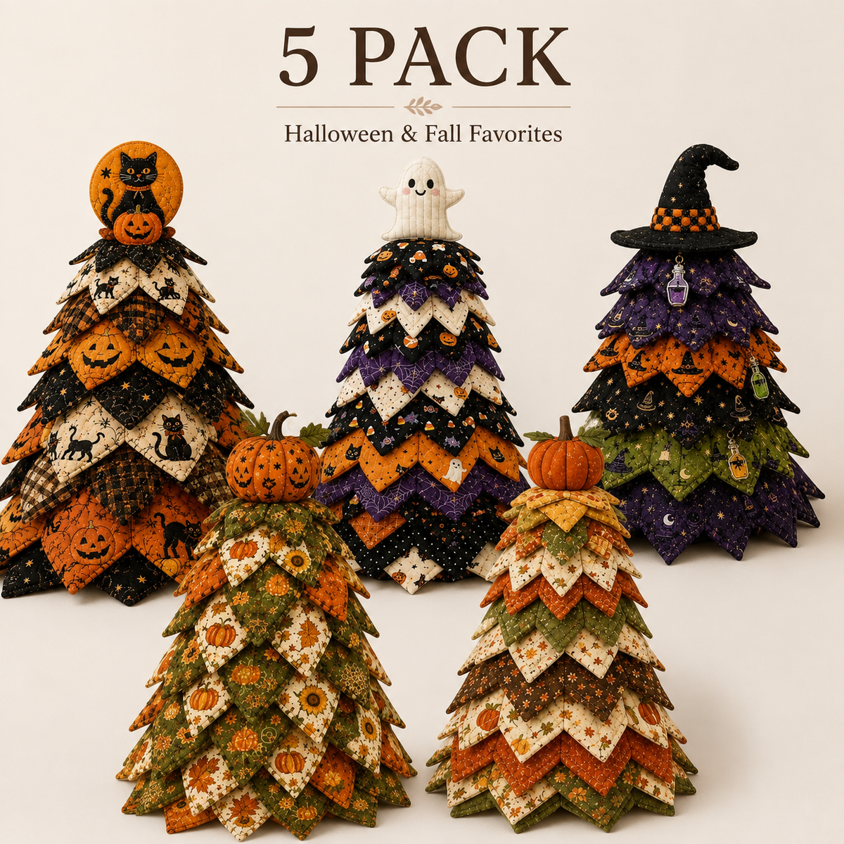 🔥Last Day 49% OFF - 🎃 DIY Halloween Quilted Fabric Tree Kit