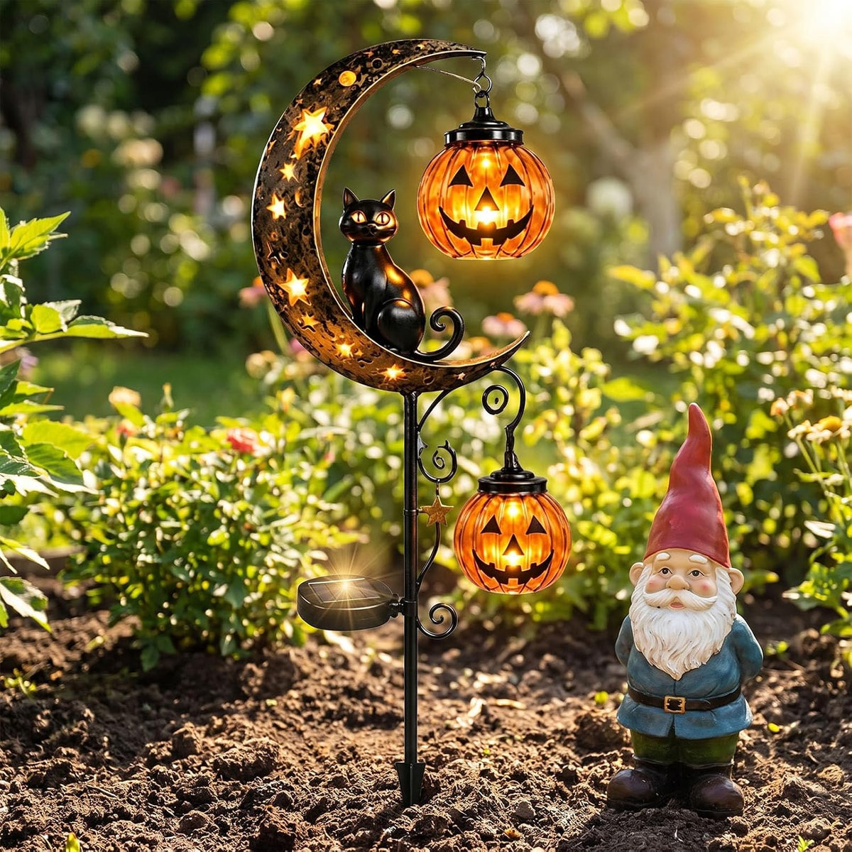 Enchanted Solar Garden Cat Light
