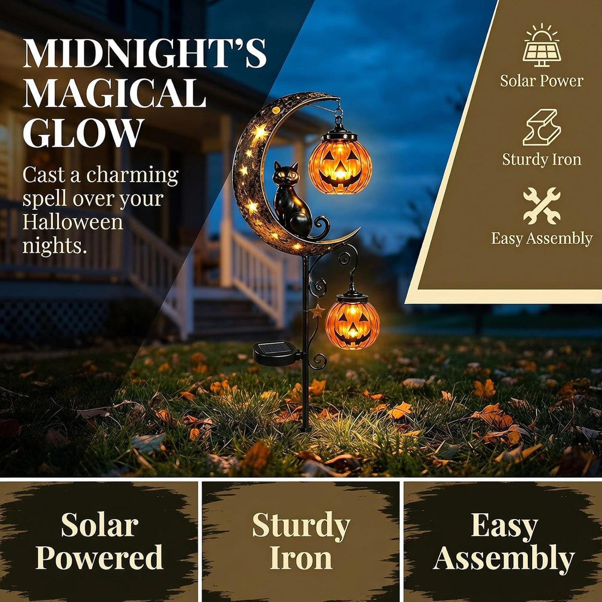 Enchanted Solar Garden Cat Light