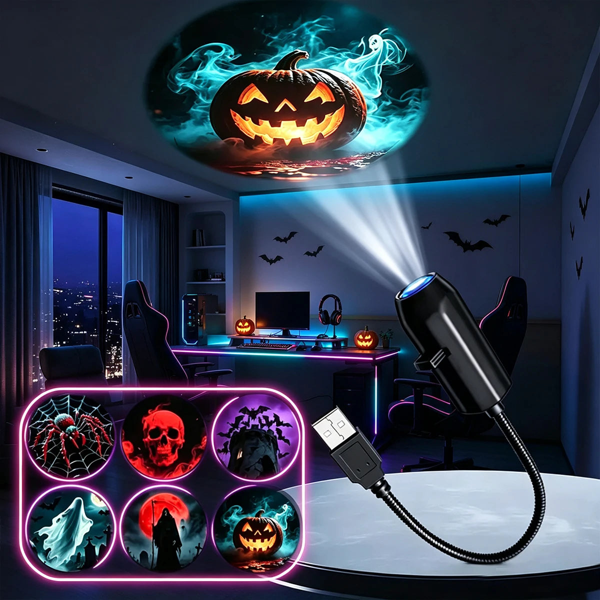 Halloween Projection Light for Festive Atmosphere